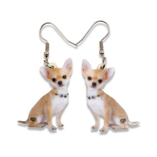 Acrylic Chihuahua Statement Earrings - Chihuahua Treats