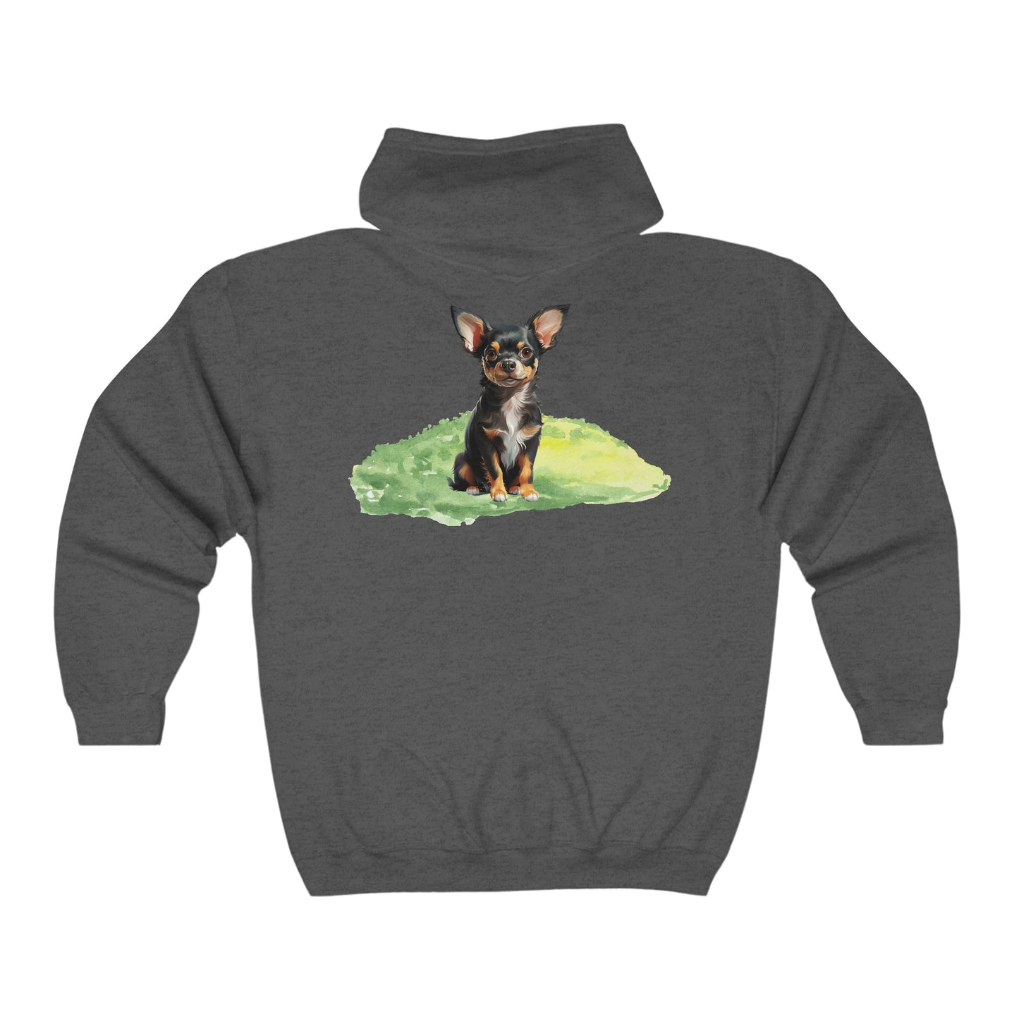 Chihuahua In My Heart - Full Zip Hooded Sweatshirt - Chihuahua Treats