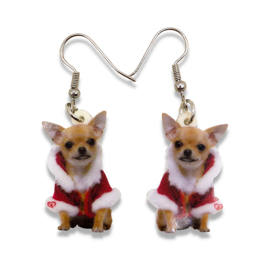 Christmas Chihuahua Earrings - Chihuahua Treats